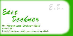 edit deckner business card